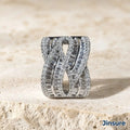Luxury cross-shape ring