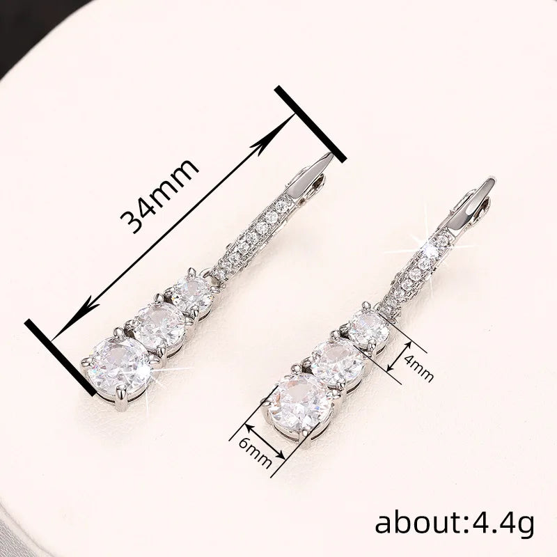 Long-bar drop earrings