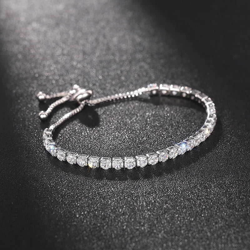 Minimalist high-sense 4 mm single-row bangle