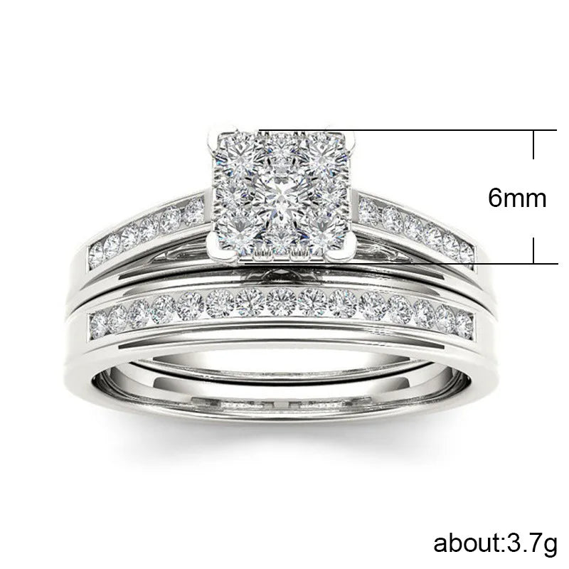 B2345 square-stone ring/band selections