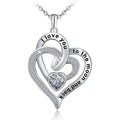 Interlocking double-heart necklace