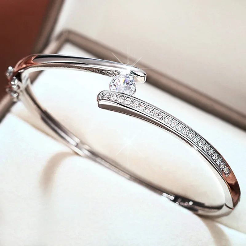 Geometric line chain/link bangle