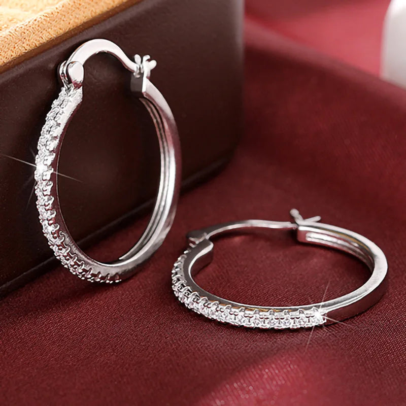 Large round hoop earrings