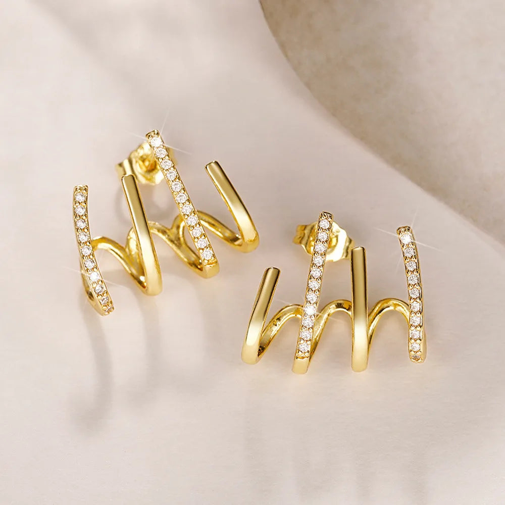 Four-prong geometric studs
