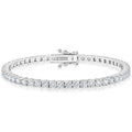 S925 moissanite tennis bracelet — white gold plated