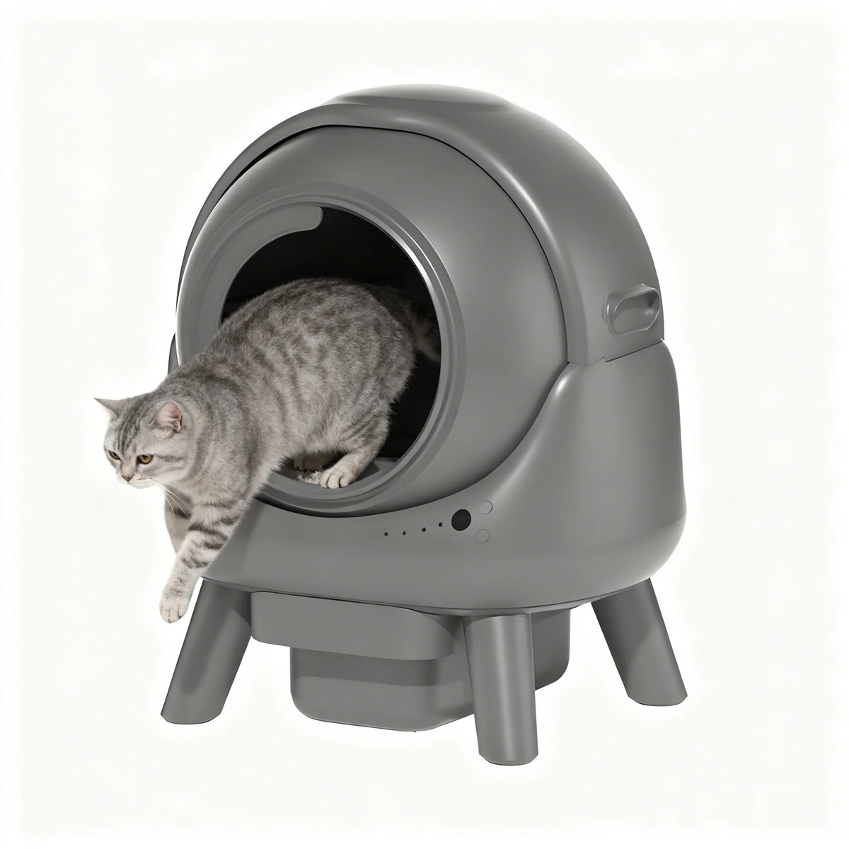 Automatic cat litter box, 65 L, gray