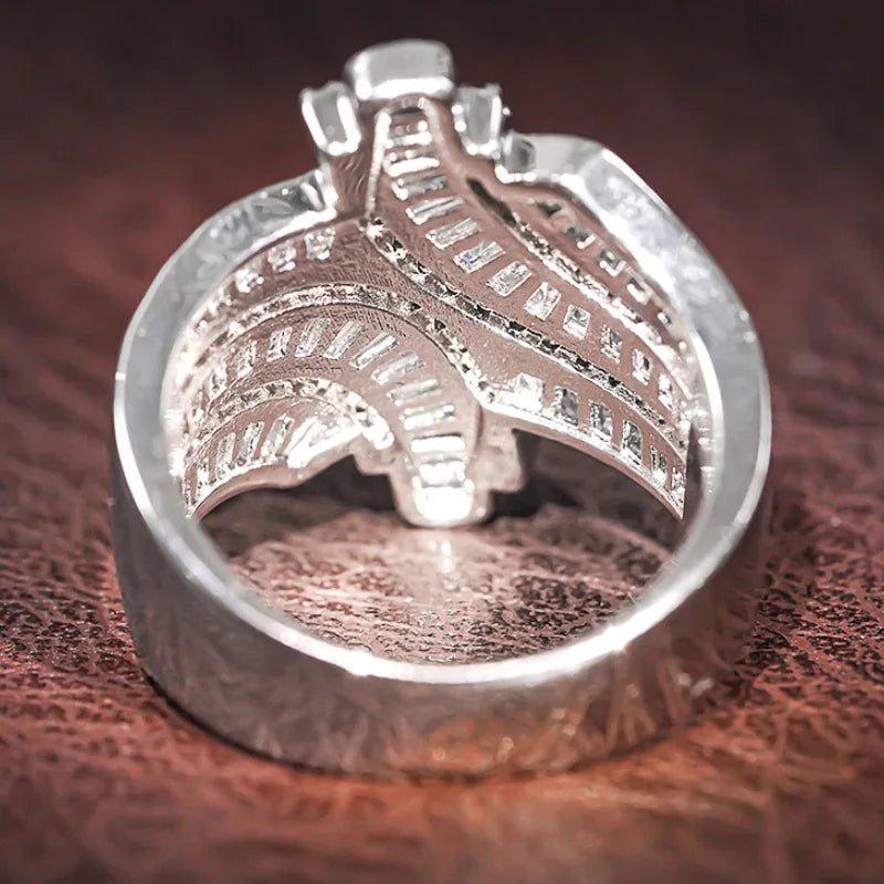 Futuristic copper fashion ring