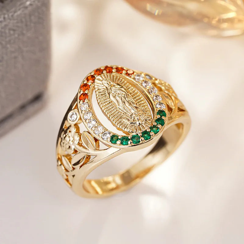 Goddess oval ring