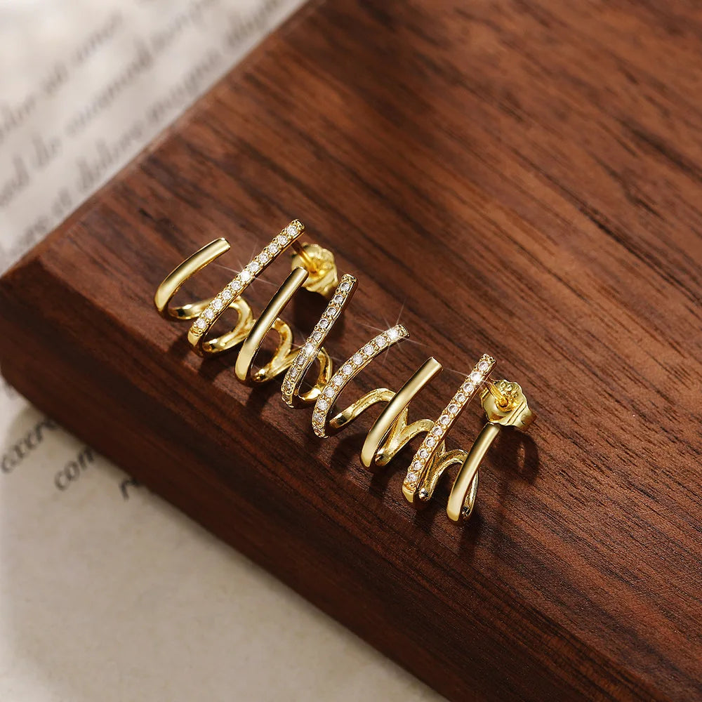 Four-prong geometric studs