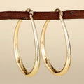 Yellow-gold-tone hoop charm earrings