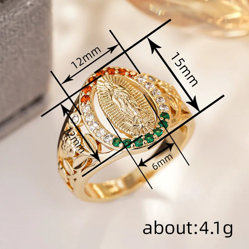 Goddess oval ring