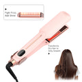 Pink infrared hair straightener, US plug, 100–240 V