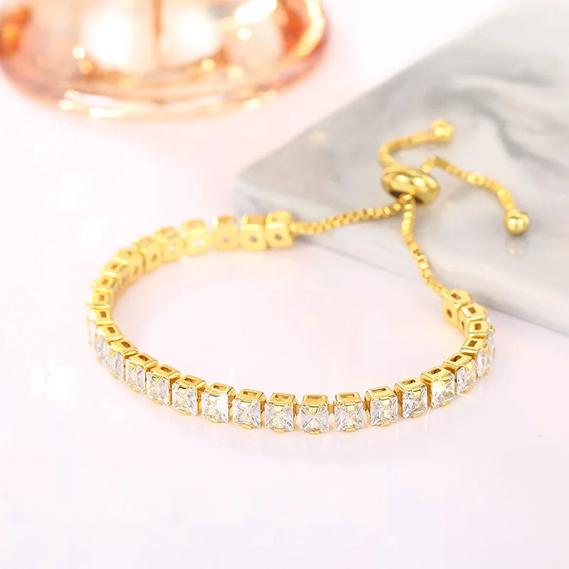 Minimalist high-sense 4 mm single-row bangle