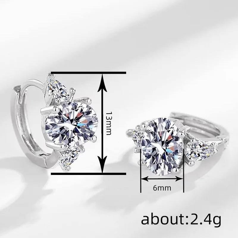 Round brilliant-cut flower-halo earrings