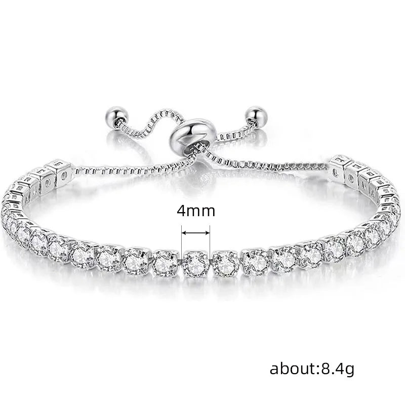 Minimalist high-sense 4 mm single-row bangle