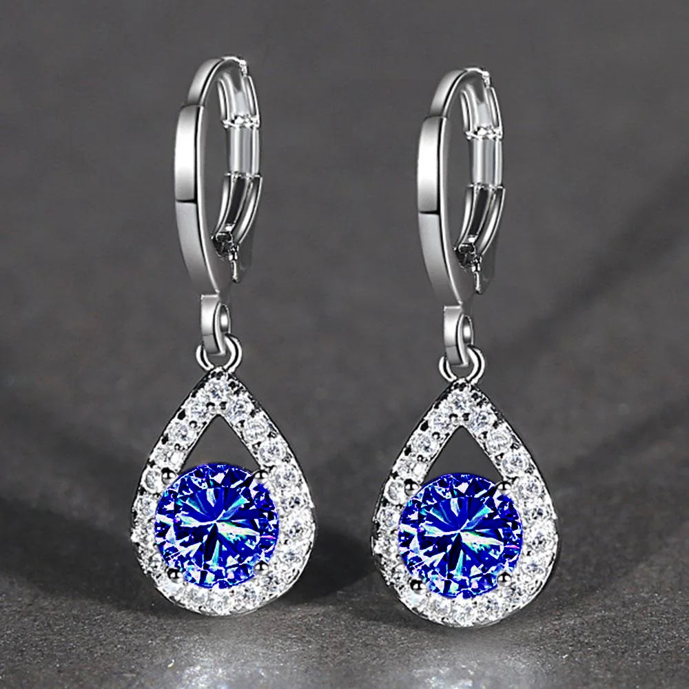 Angel-tear pave teardrop ear cuffs