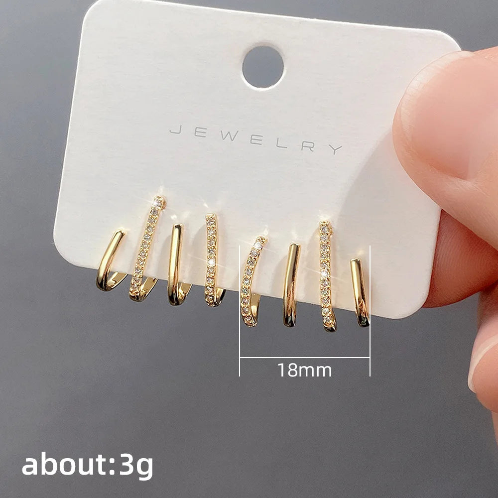 Four-prong geometric studs