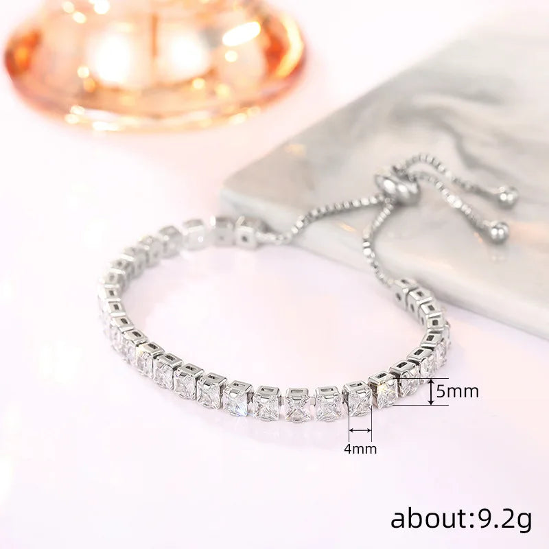 Minimalist high-sense 4 mm single-row bangle