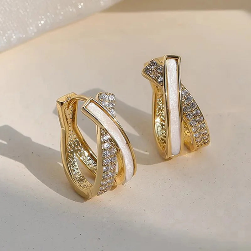Cross-design ear cuffs