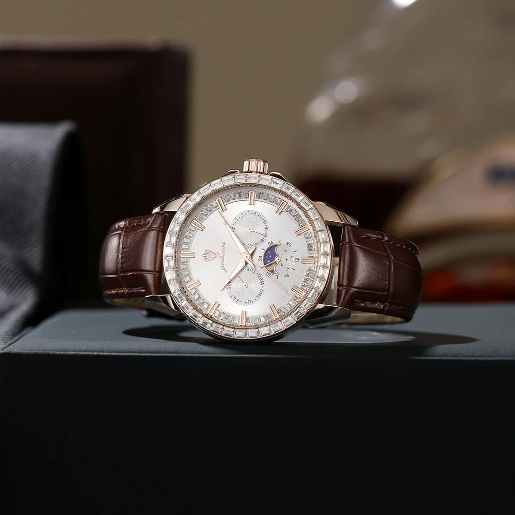 Gohuos 9813 Quartz Watch — Rose Silver