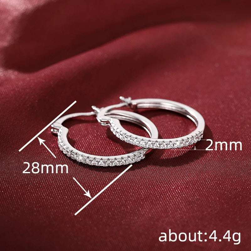 Large round hoop earrings