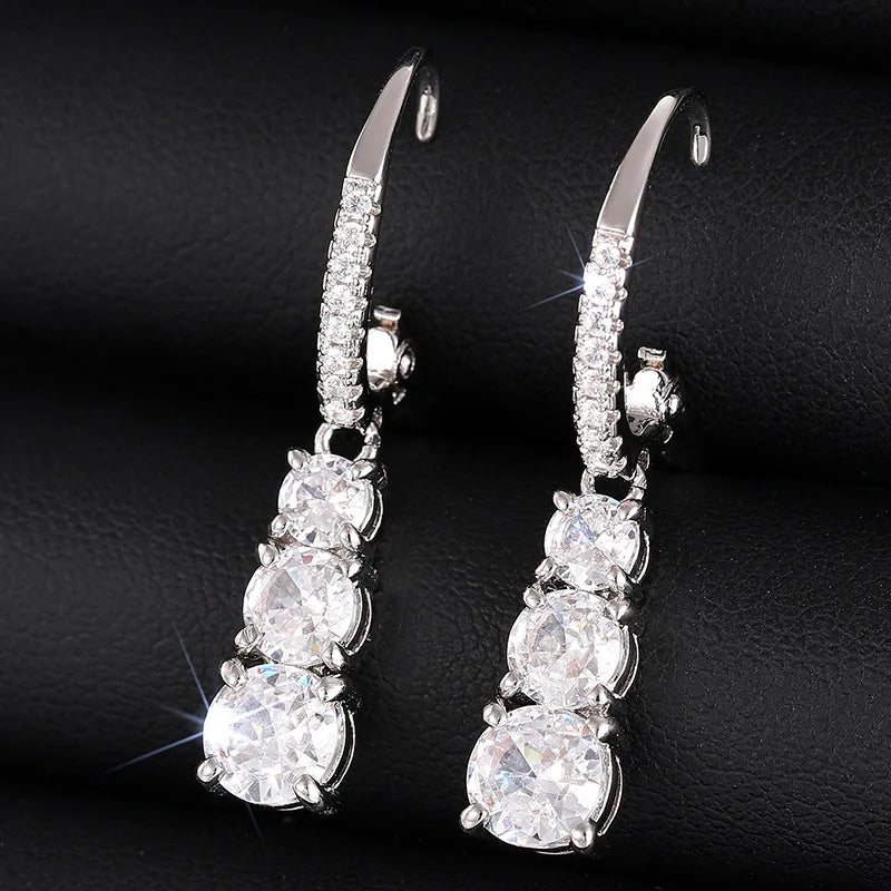 Long-bar drop earrings