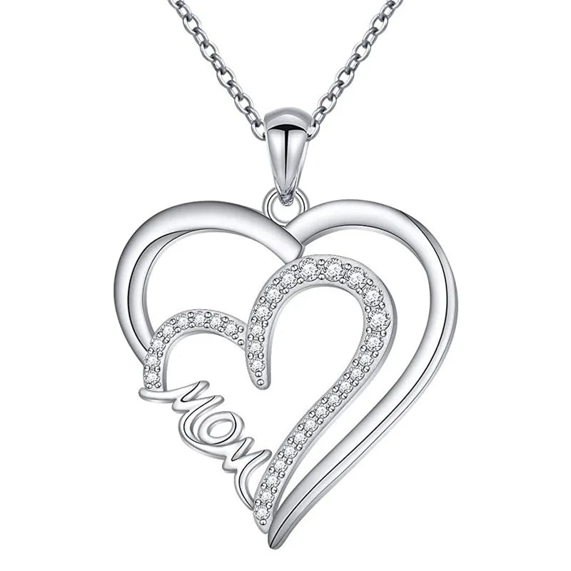 Mom birthday heart necklace