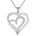 Mom birthday heart necklace