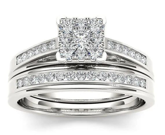 B2345 square-stone ring/band selections