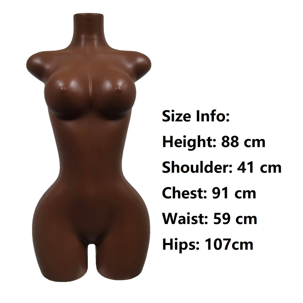 Fabric BBL curvy Brazilian female dress-form torso