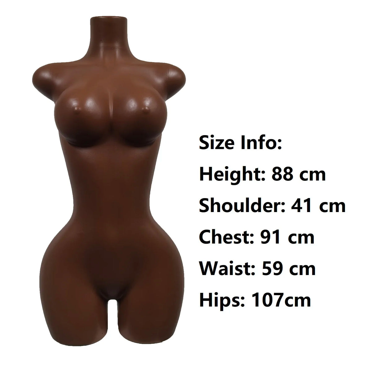 Fabric BBL curvy Brazilian female dress-form torso