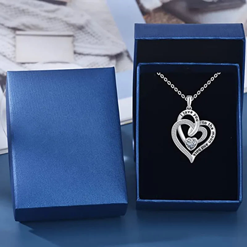 Interlocking double-heart necklace