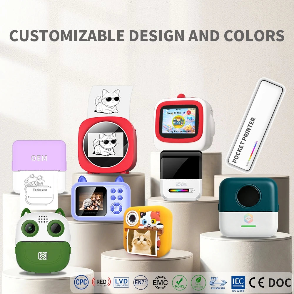 AI voice-to-image mini printer / educational toy