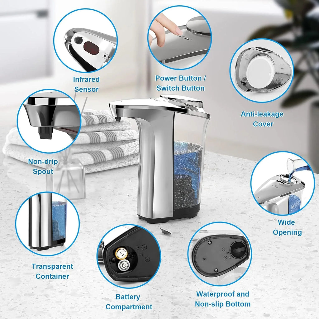 Touchless soap dispenser, 500 ml / 5 levels