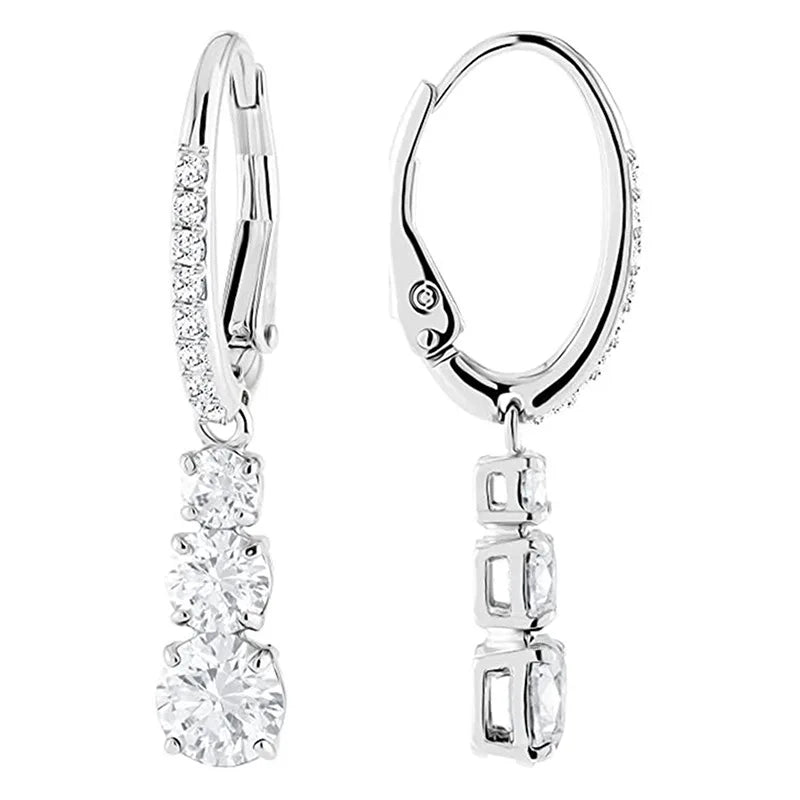 Long-bar drop earrings