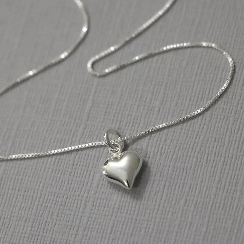 Heart pendant and stud jewelry — selected separately
