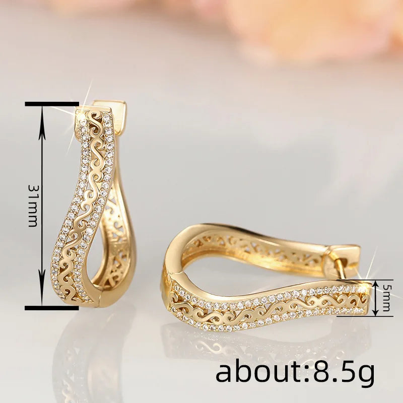 Irregular S-shape openwork ear cuff