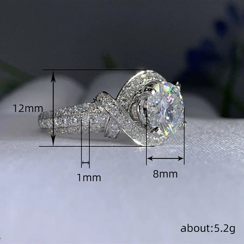 Women's floral full-pave wrap ring