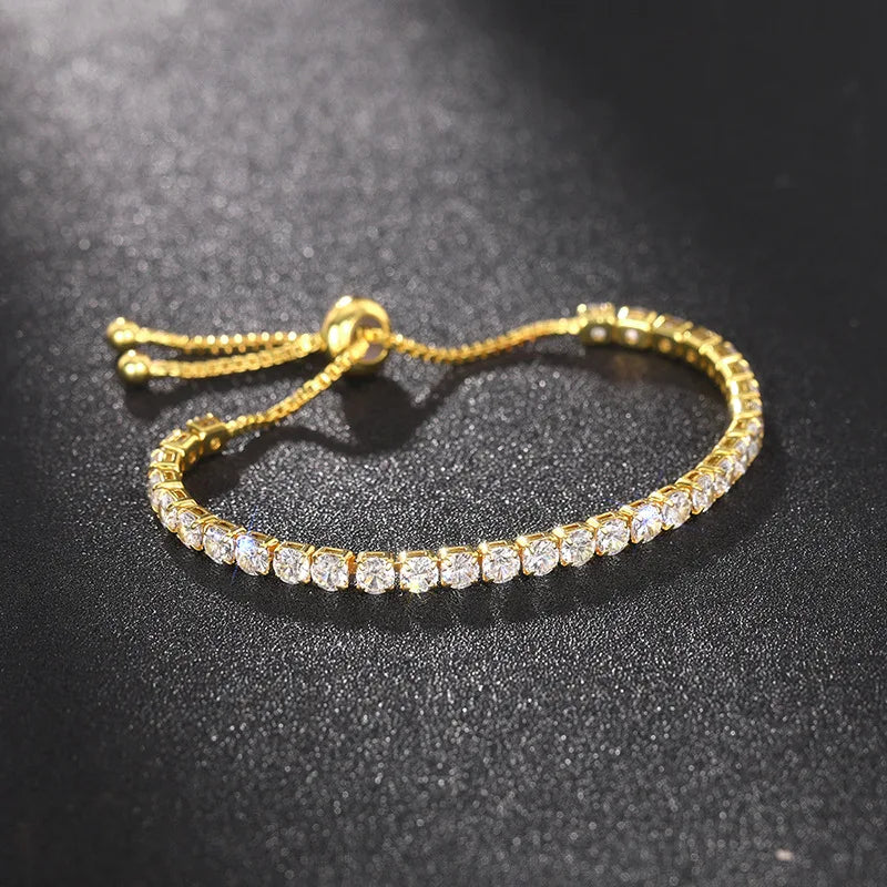 Minimalist high-sense 4 mm single-row bangle