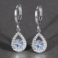 Angel-tear pave teardrop ear cuffs