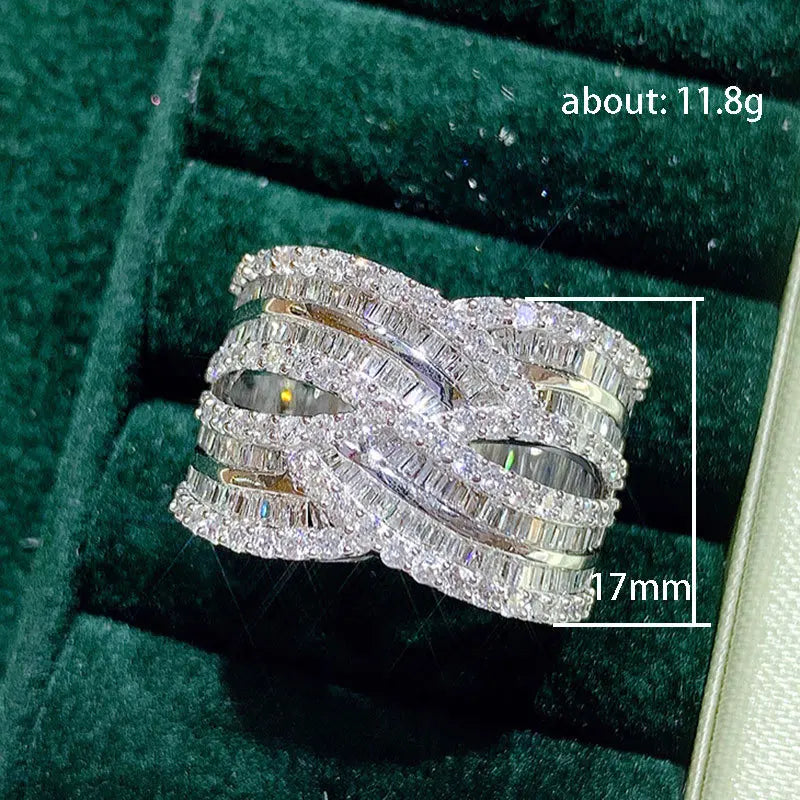 Luxury cross-shape ring