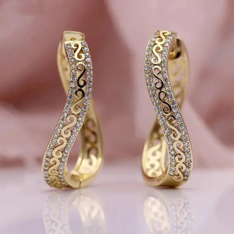 Irregular S-shape openwork ear cuff