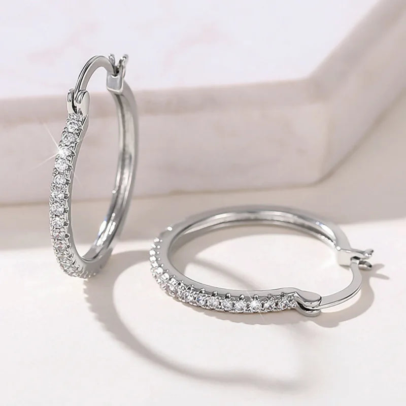 Large round hoop earrings