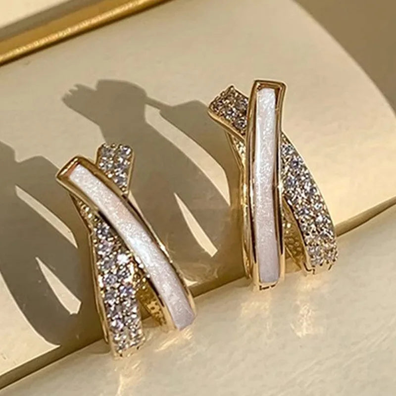 Cross-design ear cuffs