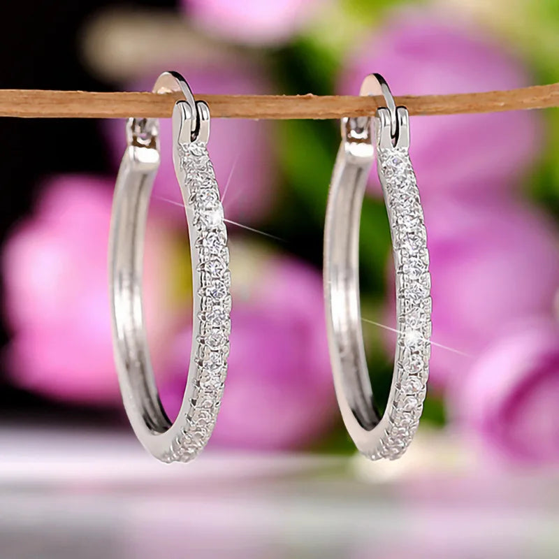 Large round hoop earrings