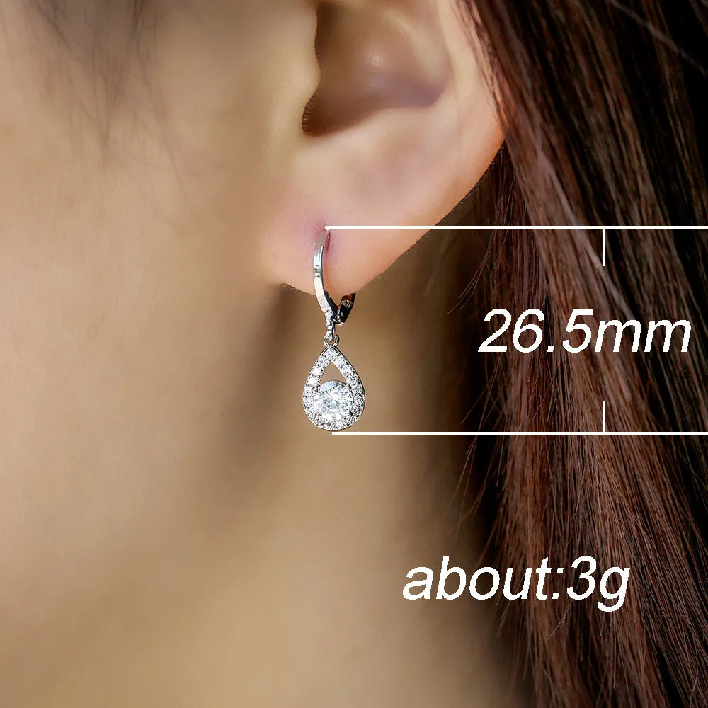 Angel-tear pave teardrop ear cuffs