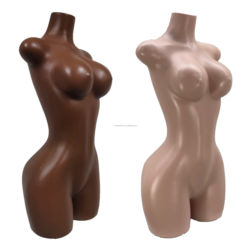 Fabric BBL curvy Brazilian female dress-form torso