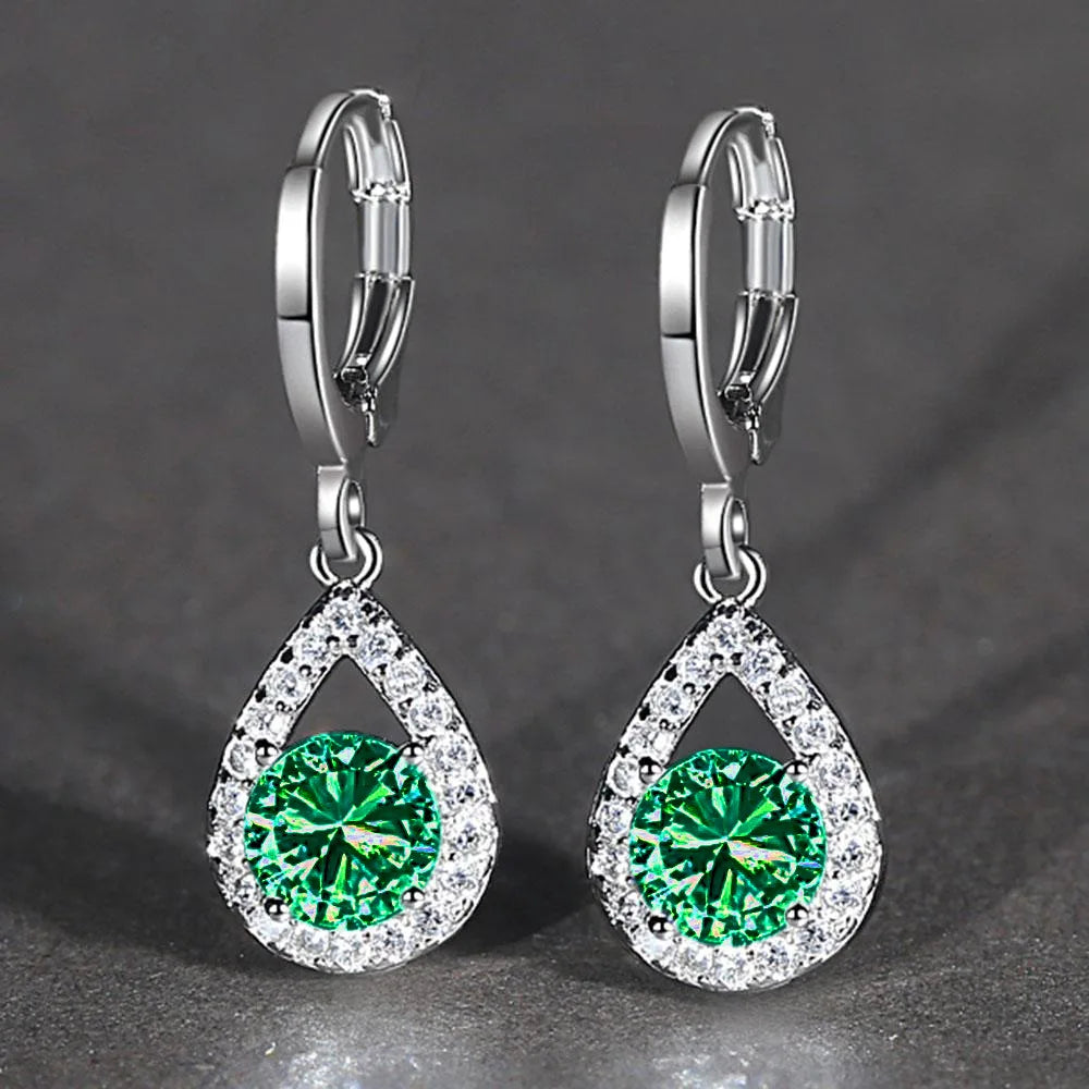 Angel-tear pave teardrop ear cuffs