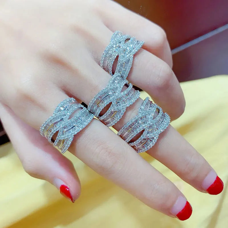 Luxury cross-shape ring