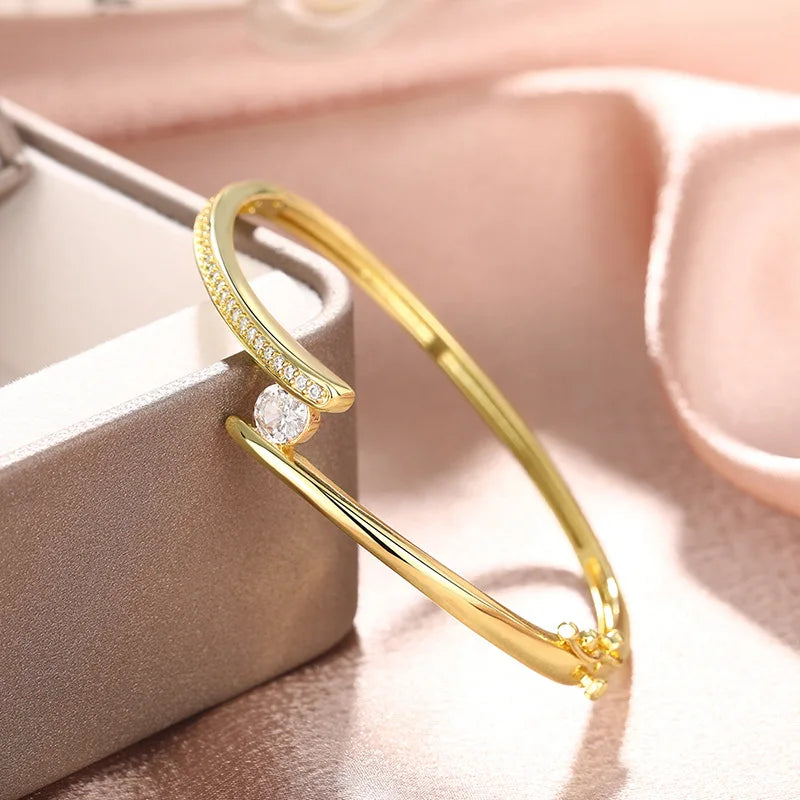 Geometric line chain/link bangle